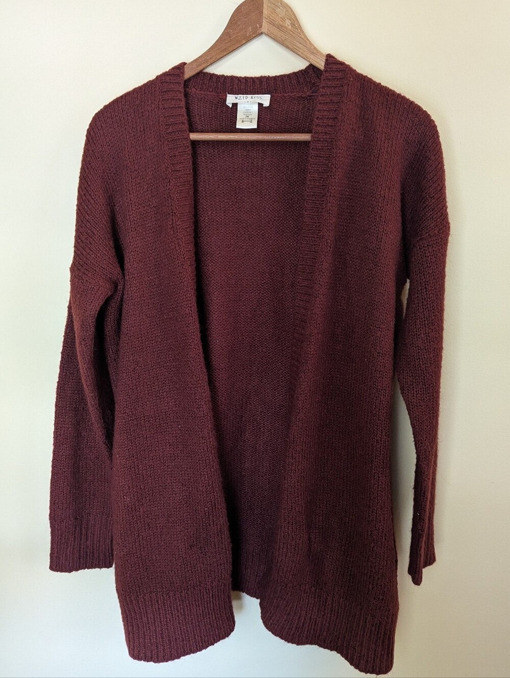 Wild Kiss Rust Knit Cardigan with pockets size M